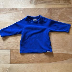 Patagonia baby micro D fleece crew neck royal blue